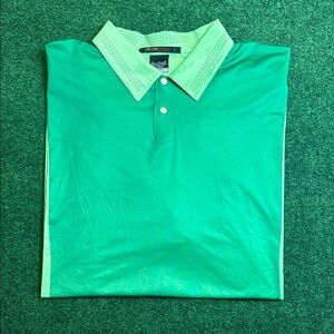 Tiger Woods Collection by Nike Dri-Fit Polo (Green & Lime Green / Size XL)
